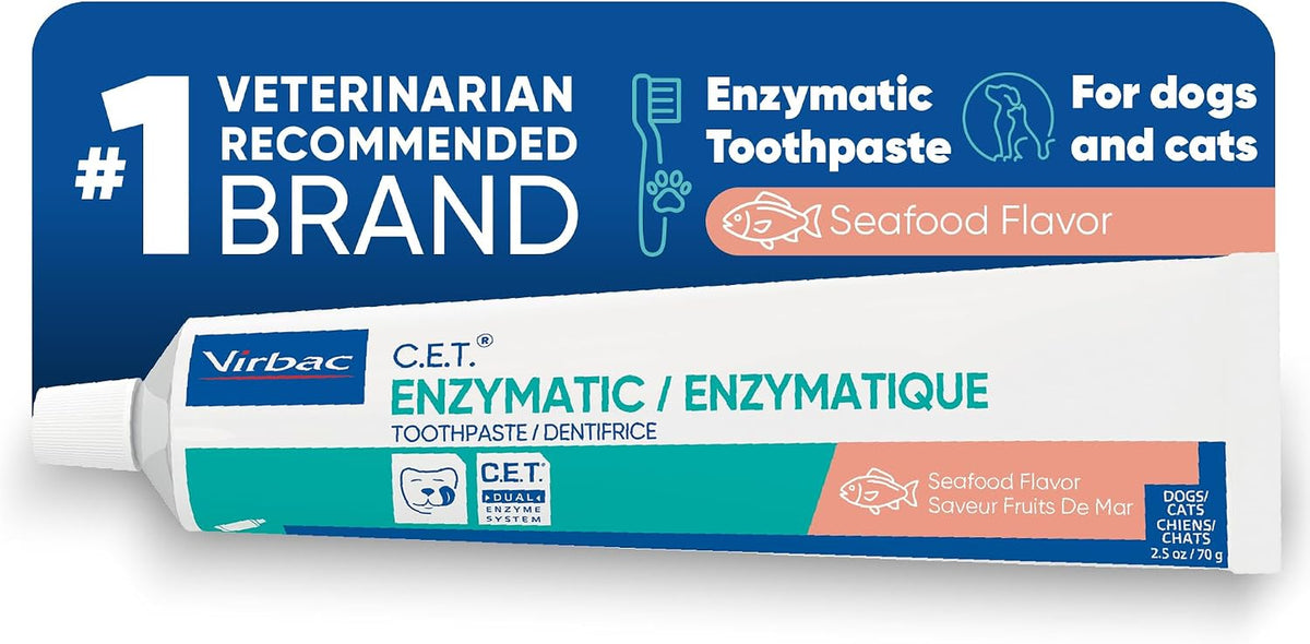 Virbac C.E.T. Enzymatic Toothpaste for Dogs & Cats – Poultry Flavor
