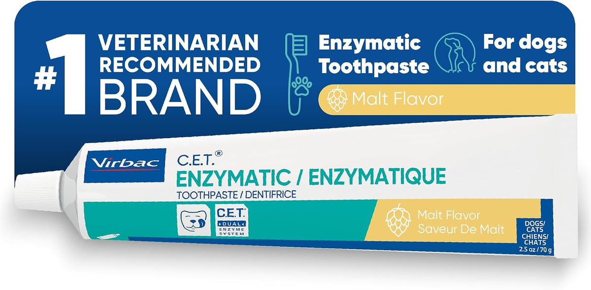 Virbac C.E.T. Enzymatic Toothpaste for Dogs & Cats – Poultry Flavor