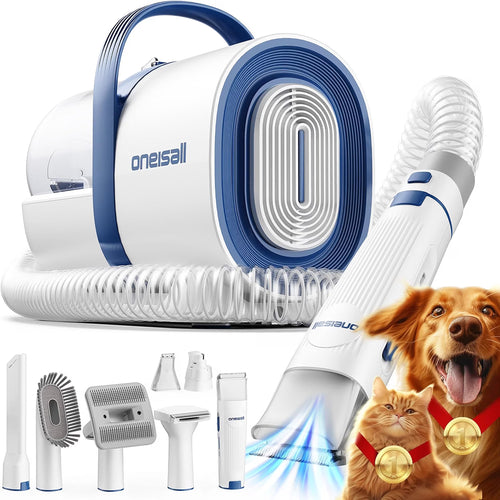 7-in-1 Dog Grooming Kit with Low-Noise Pet Grooming Vacuum