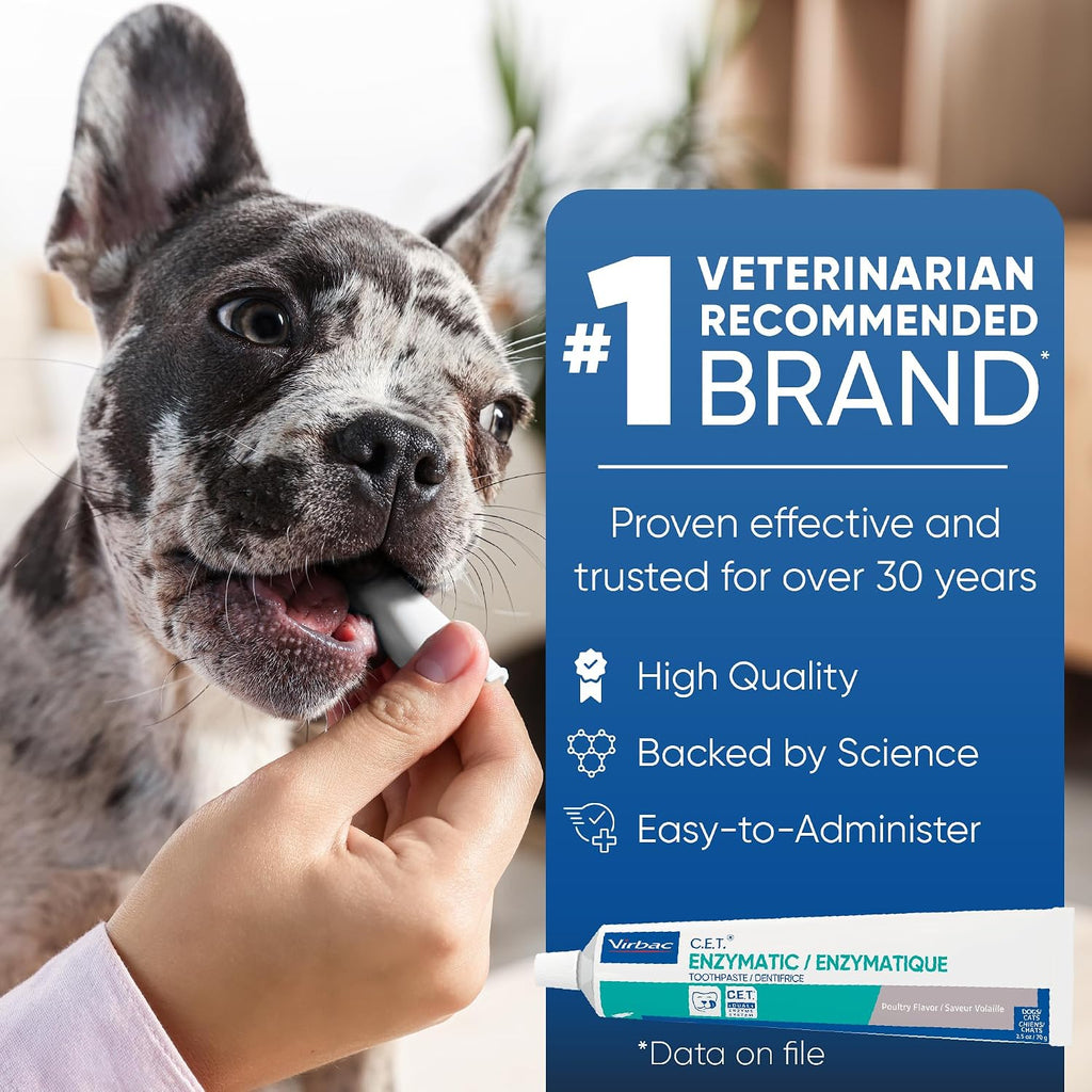 Virbac C.E.T. Enzymatic Toothpaste for Dogs & Cats – Poultry Flavor
