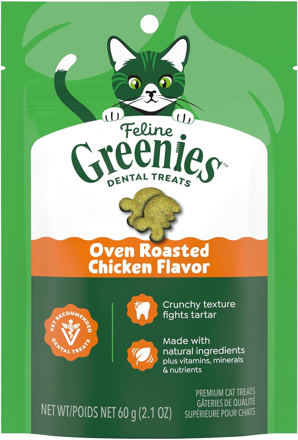 Feline Natural Dental Cat Treats – Roasted Chicken Flavor