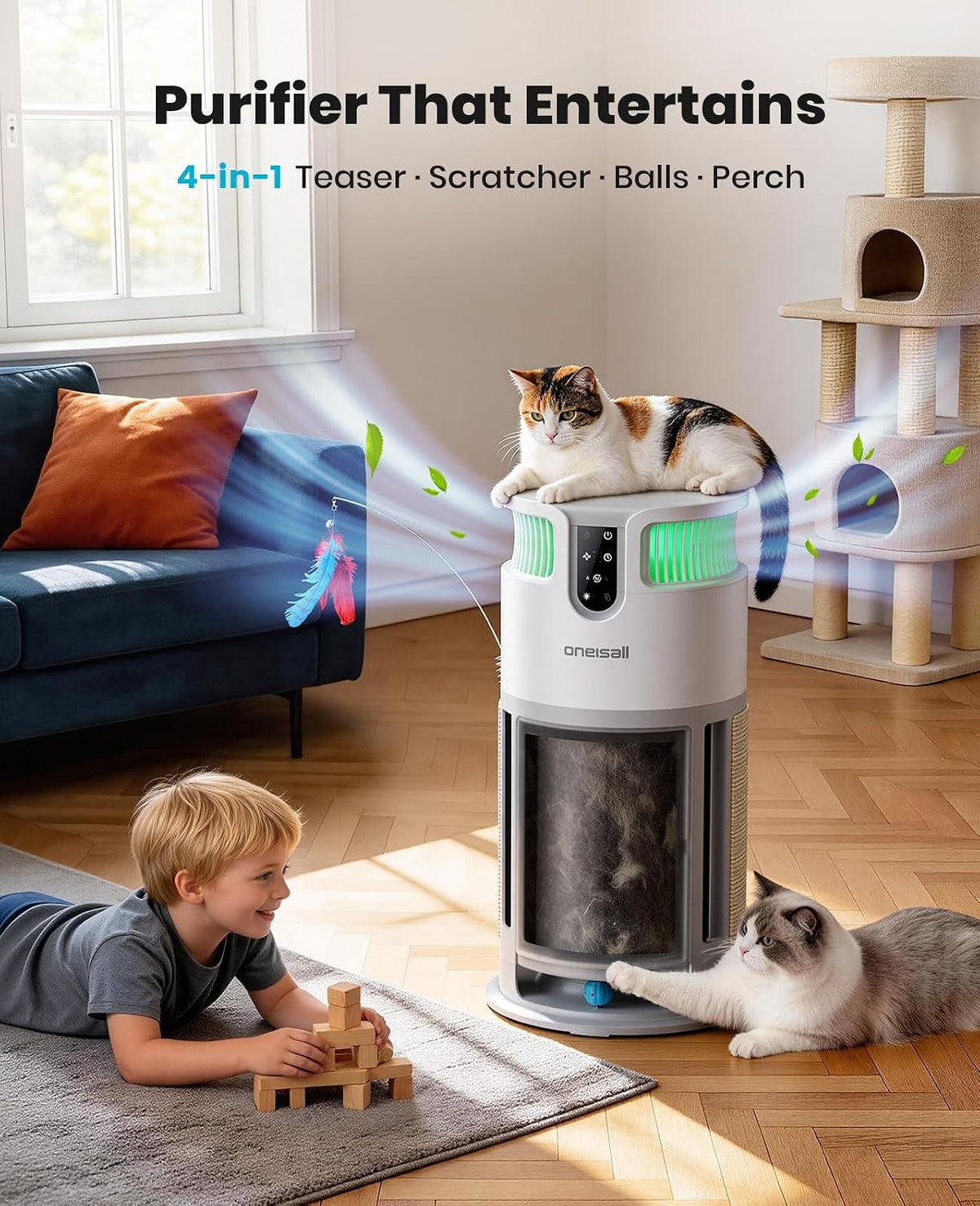 Petasium PP04 Pet HEPA Air Purifier for Large Rooms