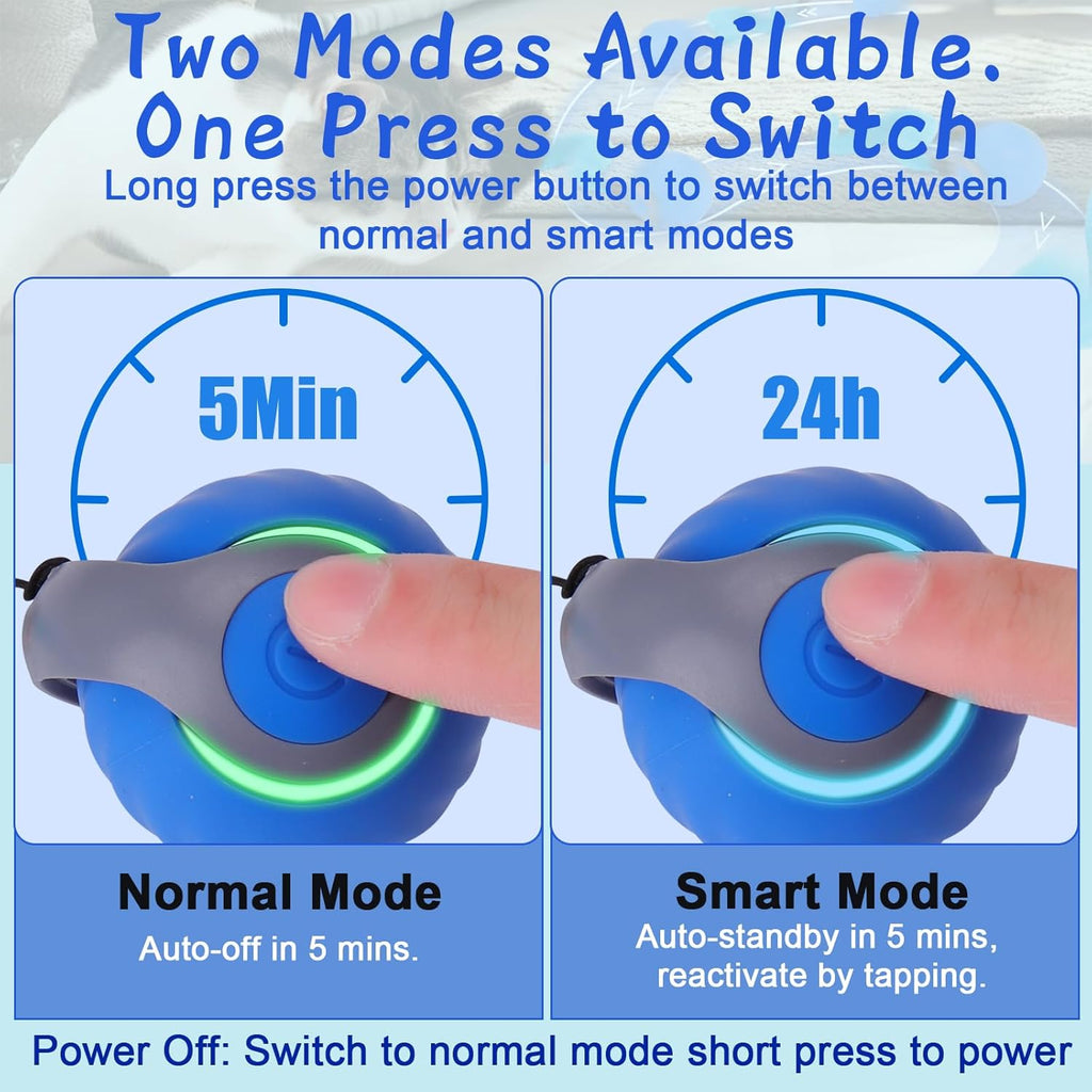 Interactive Automatic Cat Toy Ball with 3 Feather Tails, Rechargeable Motion-Activated Cat Toy for Indoor Cats, 2 Play Modes, 2 Speed Settings & Silicone Shell