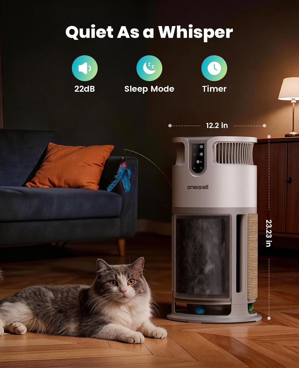 Petasium PP04 Pet HEPA Air Purifier for Large Rooms