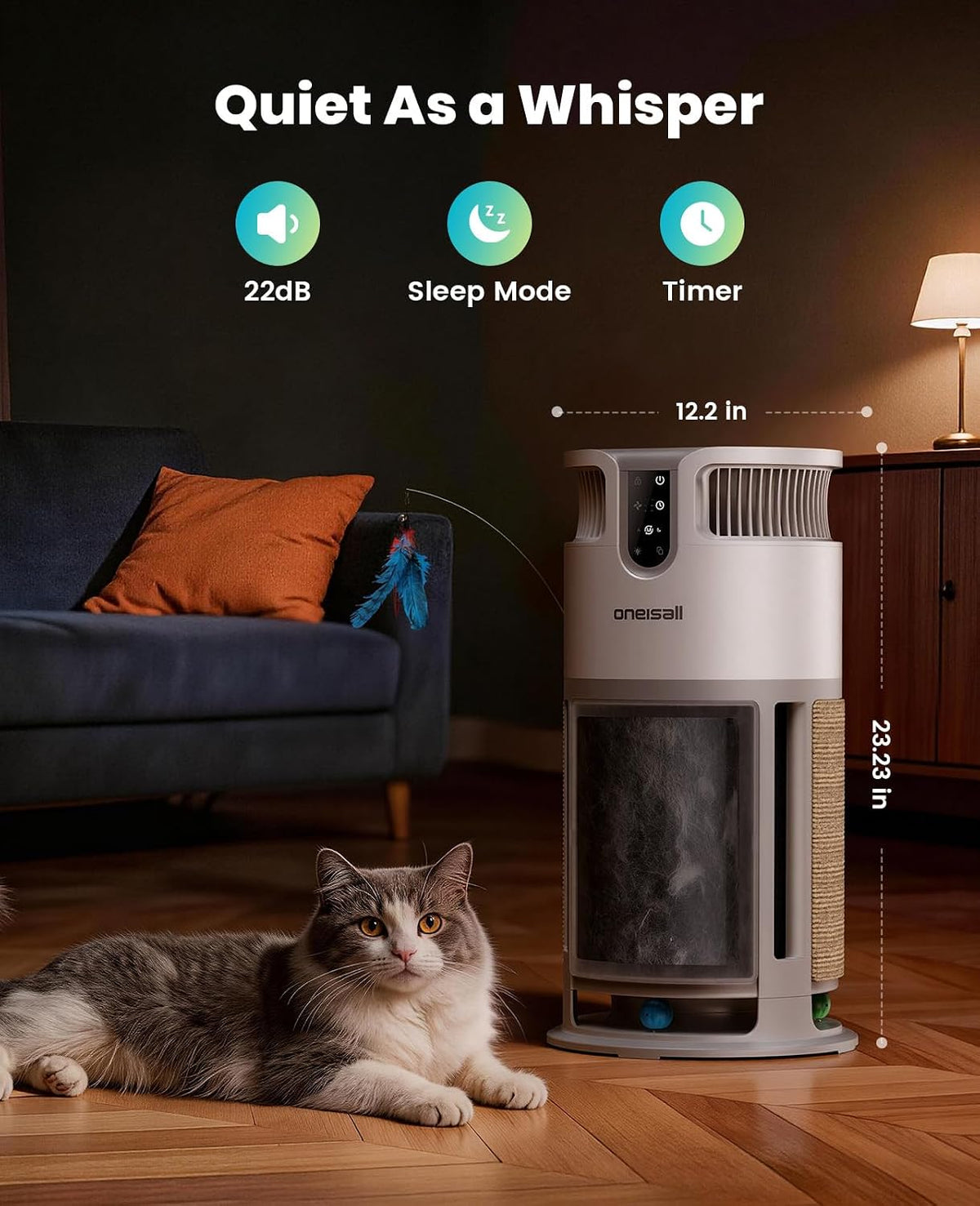 Petasium PP04 Pet HEPA Air Purifier for Large Rooms