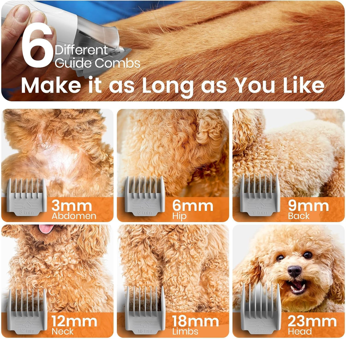 7-in-1 Dog Grooming Kit with Low-Noise Pet Grooming Vacuum