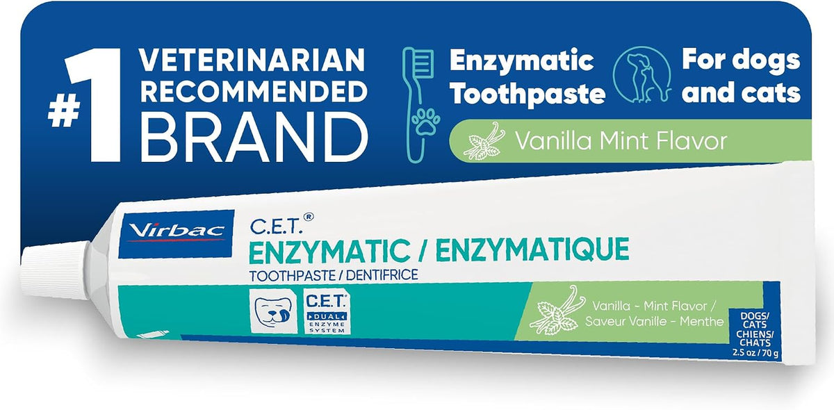 Virbac C.E.T. Enzymatic Toothpaste for Dogs & Cats – Poultry Flavor
