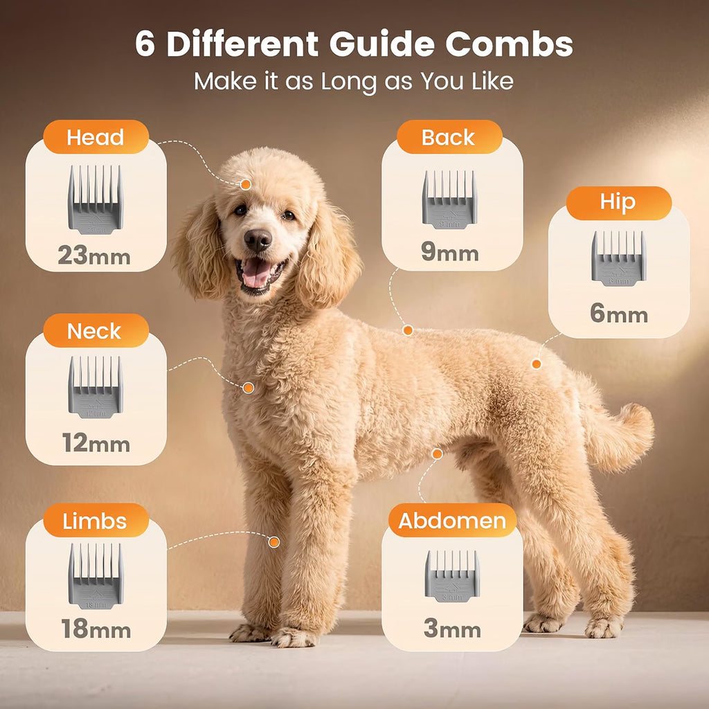 7-in-1 Dog Grooming Kit with Low-Noise Pet Grooming Vacuum